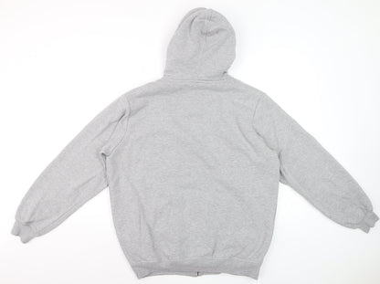 Cotton Traders Men’s Grey M Full Zip Hooded Sherpa Lined Hoodie