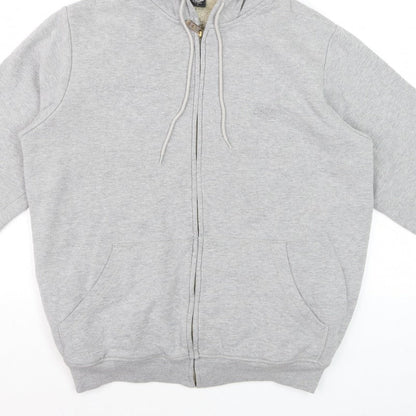 Cotton Traders Men’s Grey M Full Zip Hooded Sherpa Lined Hoodie