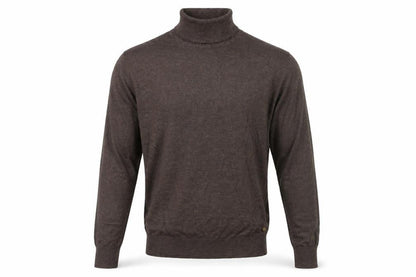 Scotch & Soda Men Brown M Roll Neck Cotton Cashmere Knit Pullover Jumper