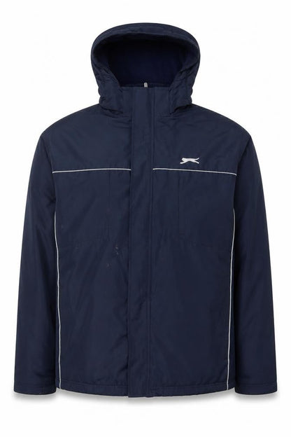 Slazenger Men’s Blue XL Hooded Reflective Full Zip Windbreaker Jacket