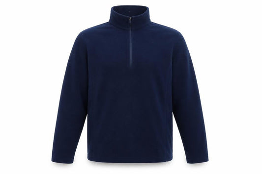 Lands' End Men's Blue M 1/4 Zip Fleece High Neck Sweatshirt