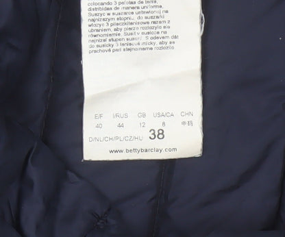 Betty Barclay Women Navy UK 12 Puffer Gilet Down Quilted Bodywarmer