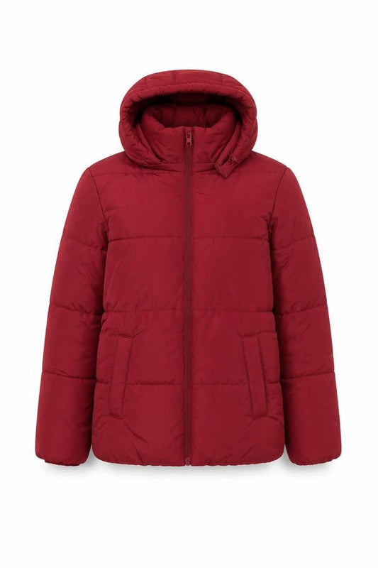 M&S Women’s Red UK 10 Hooded Shower Resistant Puffer Jacket