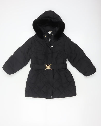 JOMARO Girls Black 4-5 Years Puffer Coat