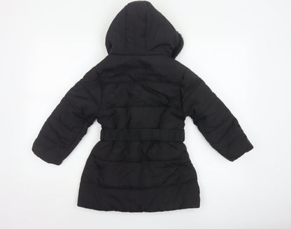 JOMARO Girls Black 4-5 Years Puffer Coat