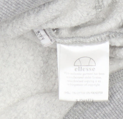 Ellesse Women’s Grey Size 8 Logo Pullover Hoodie Fleece