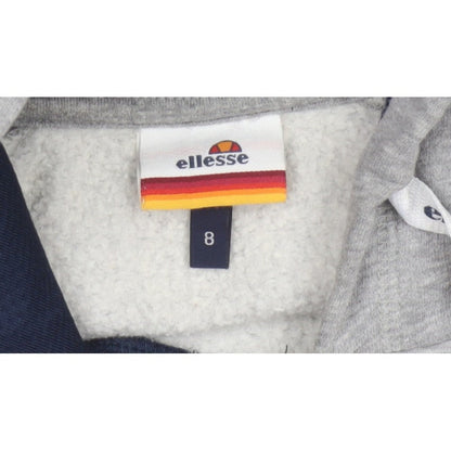 Ellesse Women’s Grey Size 8 Logo Pullover Hoodie Fleece