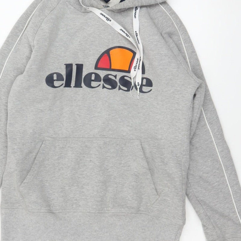 Ellesse Women’s Grey Size 8 Logo Pullover Hoodie Fleece