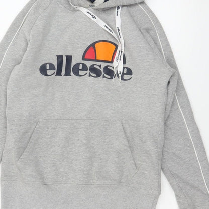 Ellesse Women’s Grey Size 8 Logo Pullover Hoodie Fleece