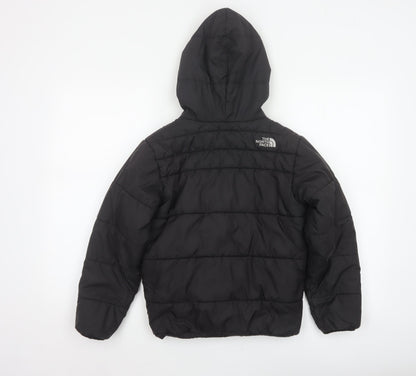 The North Face Boys Black M Hooded Quilted Puffer Jacket