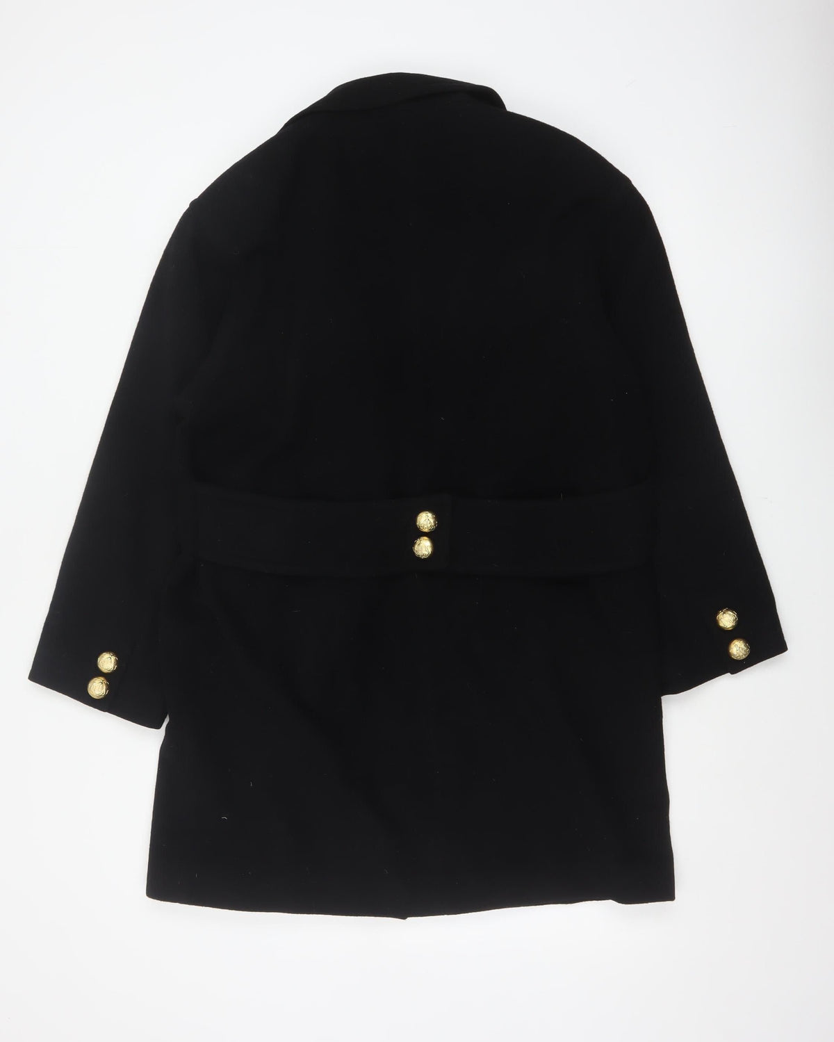 Precis Women’s Black Wool Cashmere Size 10 Double-Breasted Pea Coat