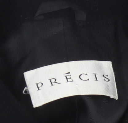 Precis Women’s Black Wool Cashmere Size 10 Double-Breasted Pea Coat