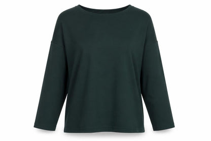 New Look Women Green Size S Basic Long Sleeve Crew Neck T-Shirt