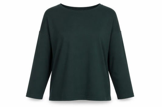New Look Women Green Size S Basic Long Sleeve Crew Neck T-Shirt