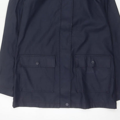 Dorothy Perkins Women’s Blue Leopard Hooded Rain Jacket UK 6