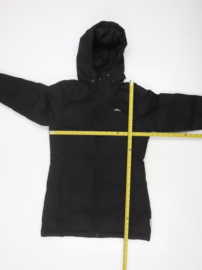 Trespass Girls Black 9-10 Years Waterproof Hooded Parka Coat