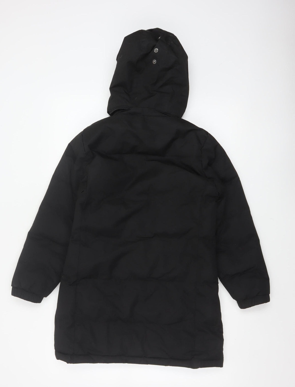 Trespass Girls Black 9-10 Years Waterproof Hooded Parka Coat