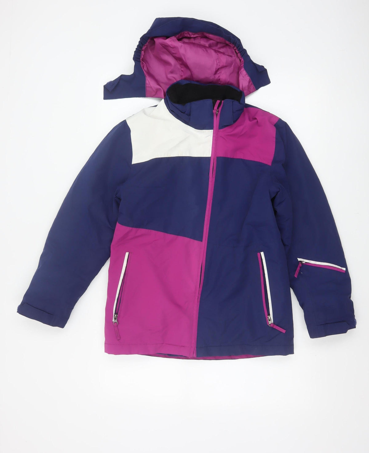 Crane Girls Multicoloured 11-12 Years Ski Jacket Hooded Waterproof