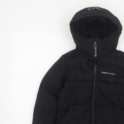 Baker by Ted Baker Boys Black 7 Years Hooded Puffer Jacket