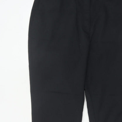 M&S Women Black Size 16 Regular Tapered Tailored Work Trousers