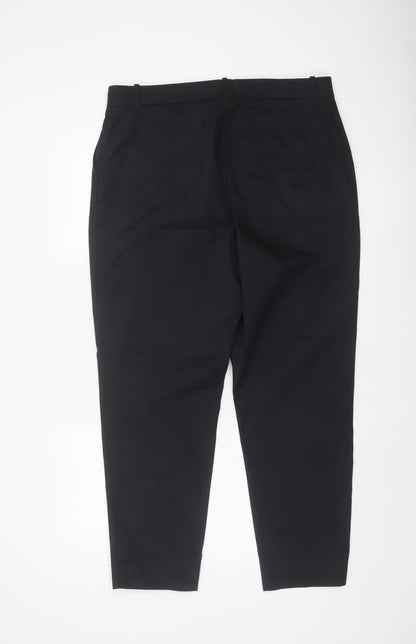 M&S Women Black Size 16 Regular Tapered Tailored Work Trousers