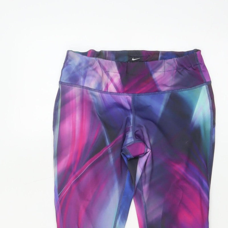 Nike Women’s Multicoloured S Dri-FIT Cropped Running Leggings