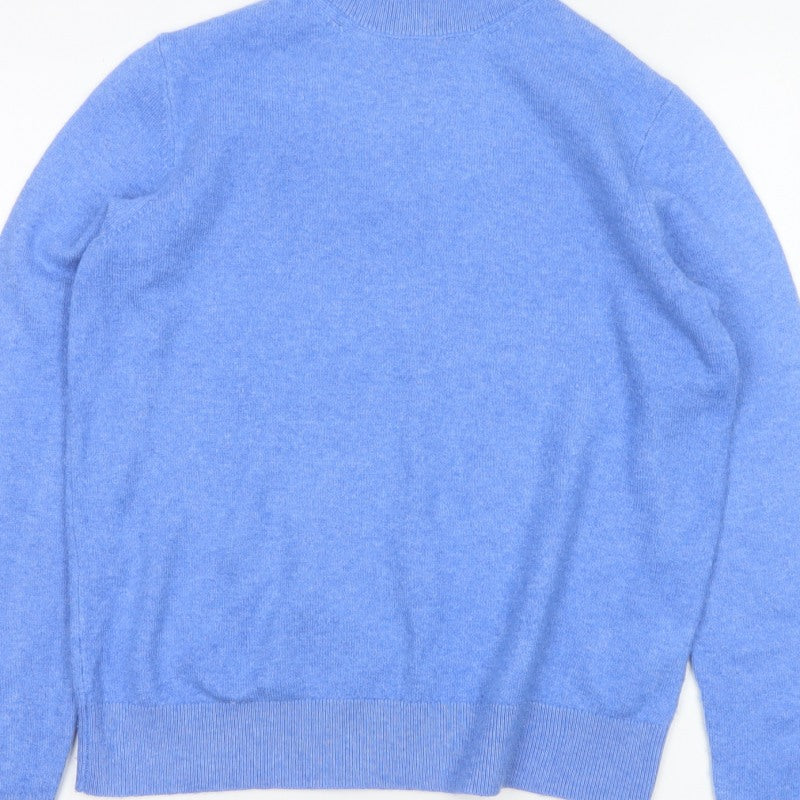 Marks and Spencer Women Blue S Roll Neck Knit Pullover Jumper