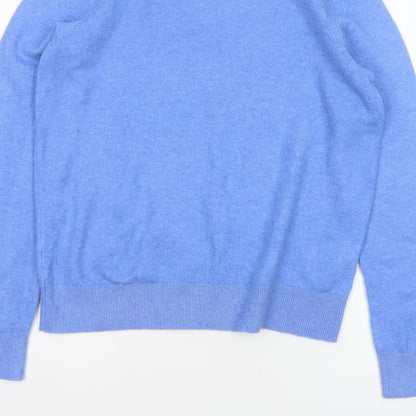 Marks and Spencer Women Blue S Roll Neck Knit Pullover Jumper