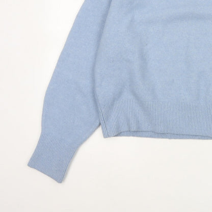 & Other Stories Women Blue UK 14 Relaxed Mock Neck Knit Jumper