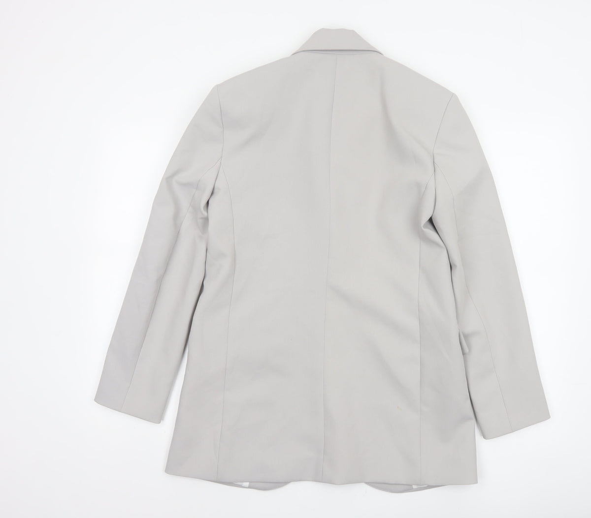 Zara Women Grey XS Long Tailored Peak Lapel Blazer Jacket