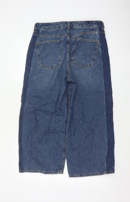 Marks and Spencer Women’s Blue UK 16 Wide Leg High Rise Jeans