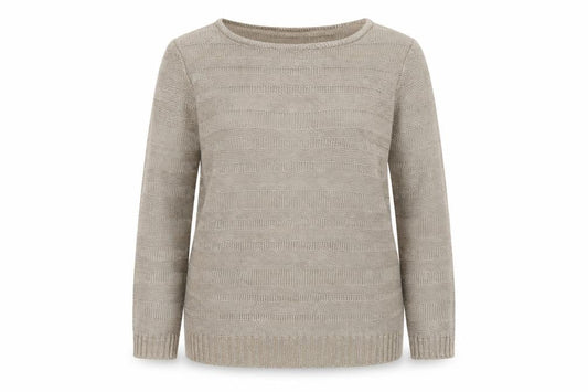 Marks & Spencer Women's Beige Size 10 Striped Knit Pullover Jumper