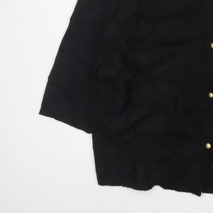 Tu Women’s Black Size 18 Button Front Knit Cardigan Gold Buttons
