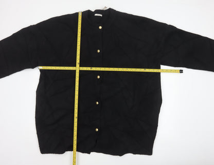 Tu Women’s Black Size 18 Button Front Knit Cardigan Gold Buttons