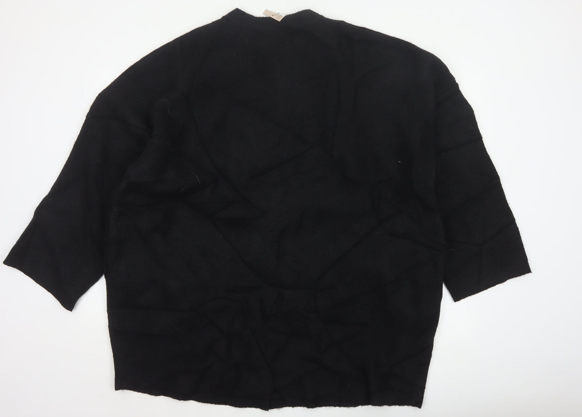 Tu Women’s Black Size 18 Button Front Knit Cardigan Gold Buttons