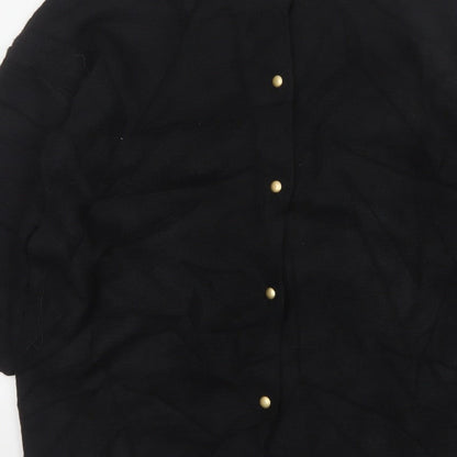 Tu Women’s Black Size 18 Button Front Knit Cardigan Gold Buttons