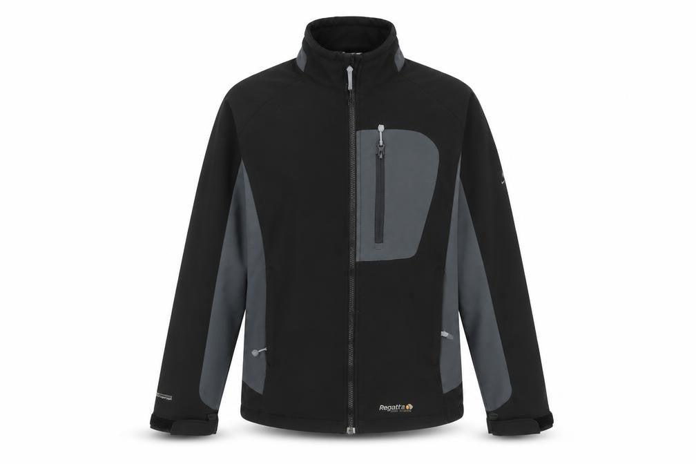Regatta Men’s Black Grey XL Softshell Windbreaker Jacket