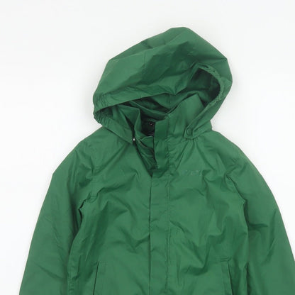 Mountain Warehouse Boys Green 5-6 Years Hooded Water Resistant Rain Jacket
