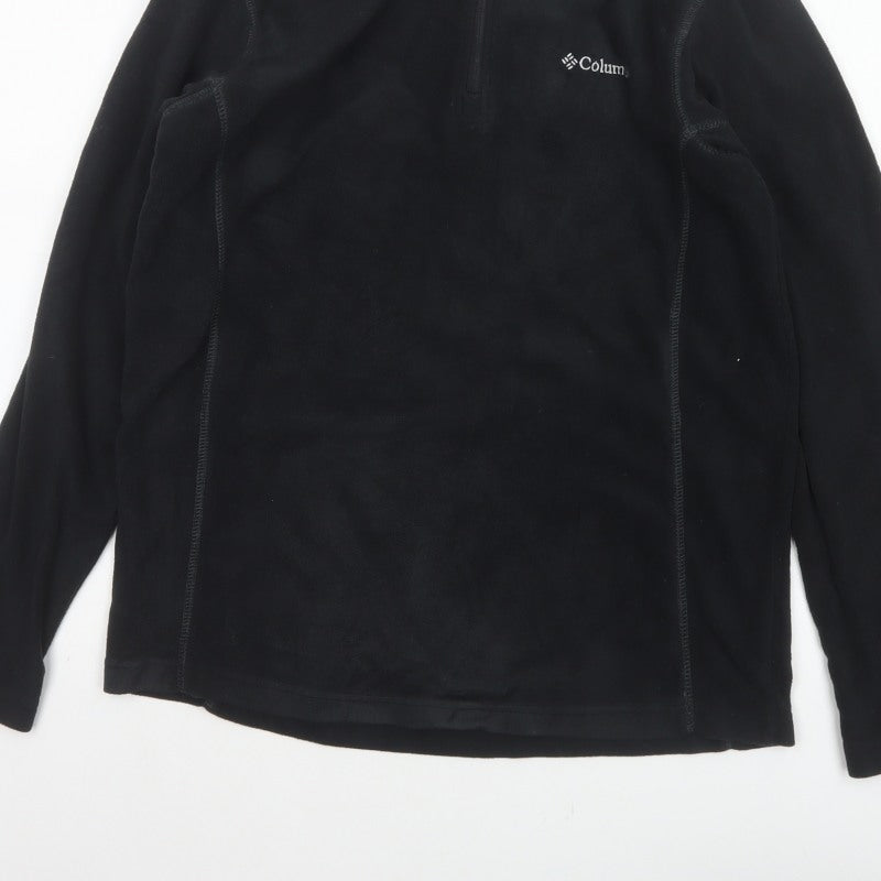 Columbia Men’s Black M 1/4 Zip Fleece Pullover Sweatshirt Outdoor