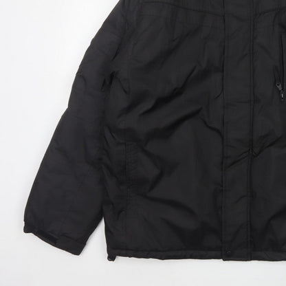 George Men’s Black XL Padded Full Zip Winter Jacket