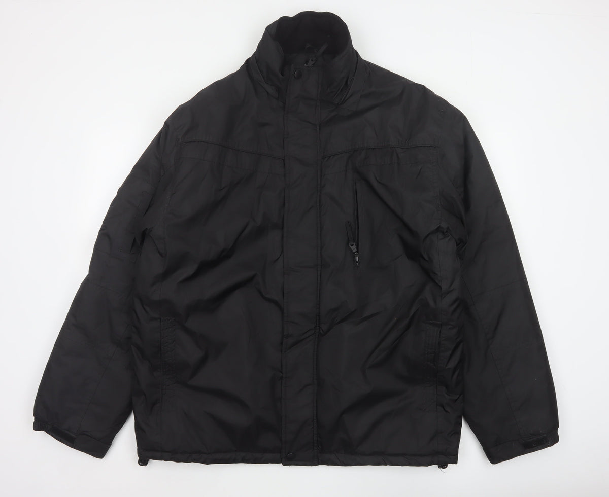 George Men’s Black XL Padded Full Zip Winter Jacket