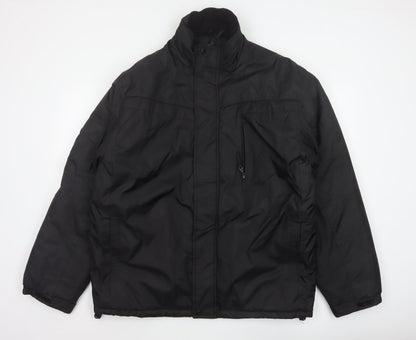 George Men’s Black XL Padded Full Zip Winter Jacket