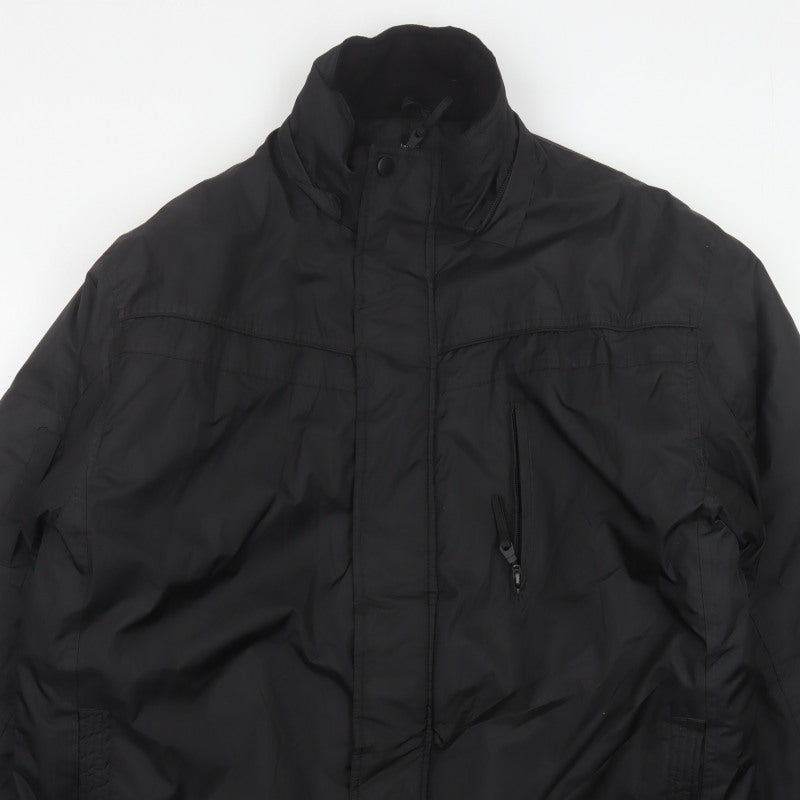 George Men’s Black XL Padded Full Zip Winter Jacket