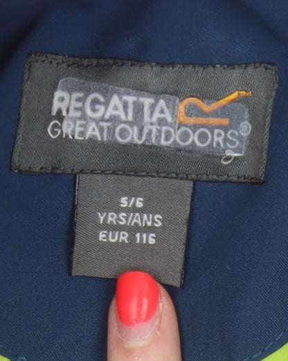 Regatta Boys Multicoloured 5-6 Years Ski Jacket Hooded Waterproof Isotex