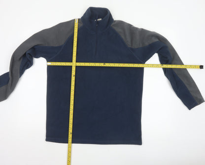 Mountain Warehouse Men's Navy Grey S 1/4 Zip Fleece Sweatshirt