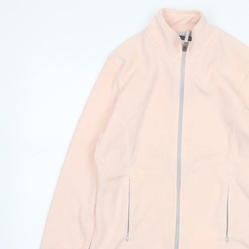 Marks and Spencer Women Pink UK 10 Fleece Full Zip Basic Jacket
