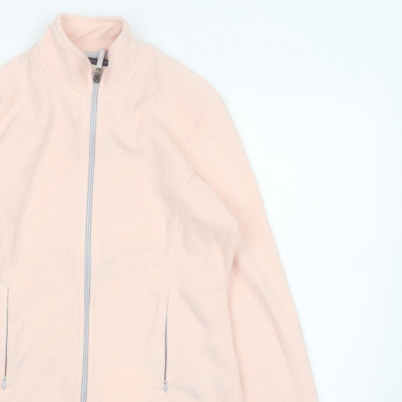 Marks and Spencer Women Pink UK 10 Fleece Full Zip Basic Jacket