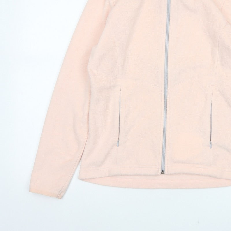 Marks and Spencer Women Pink UK 10 Fleece Full Zip Basic Jacket