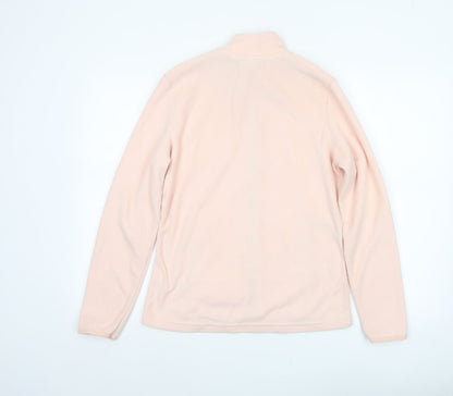 Marks and Spencer Women Pink UK 10 Fleece Full Zip Basic Jacket