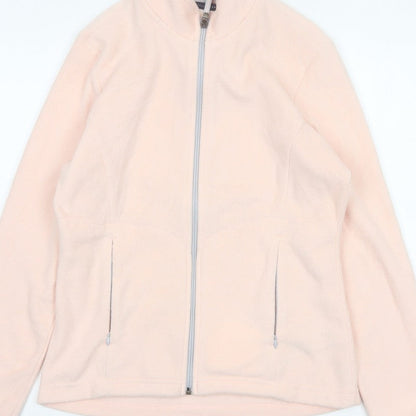 Marks and Spencer Women Pink UK 10 Fleece Full Zip Basic Jacket